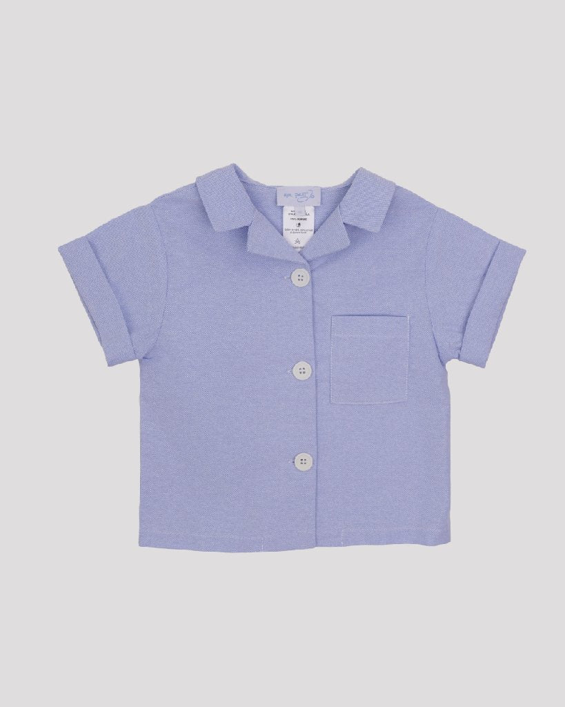 Compleu elegant din bumbac albastru