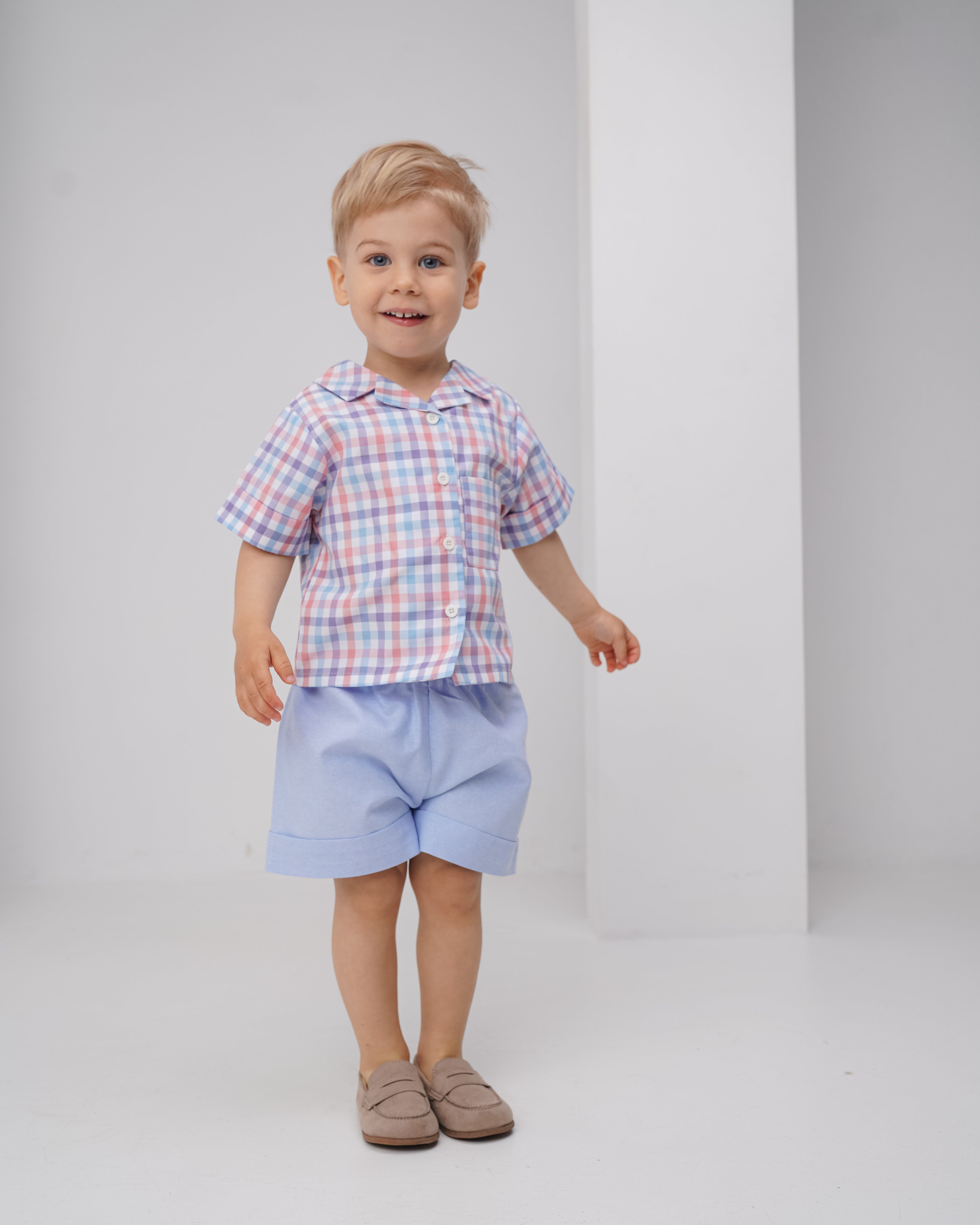 Pantaloni scurti blue din bumbac