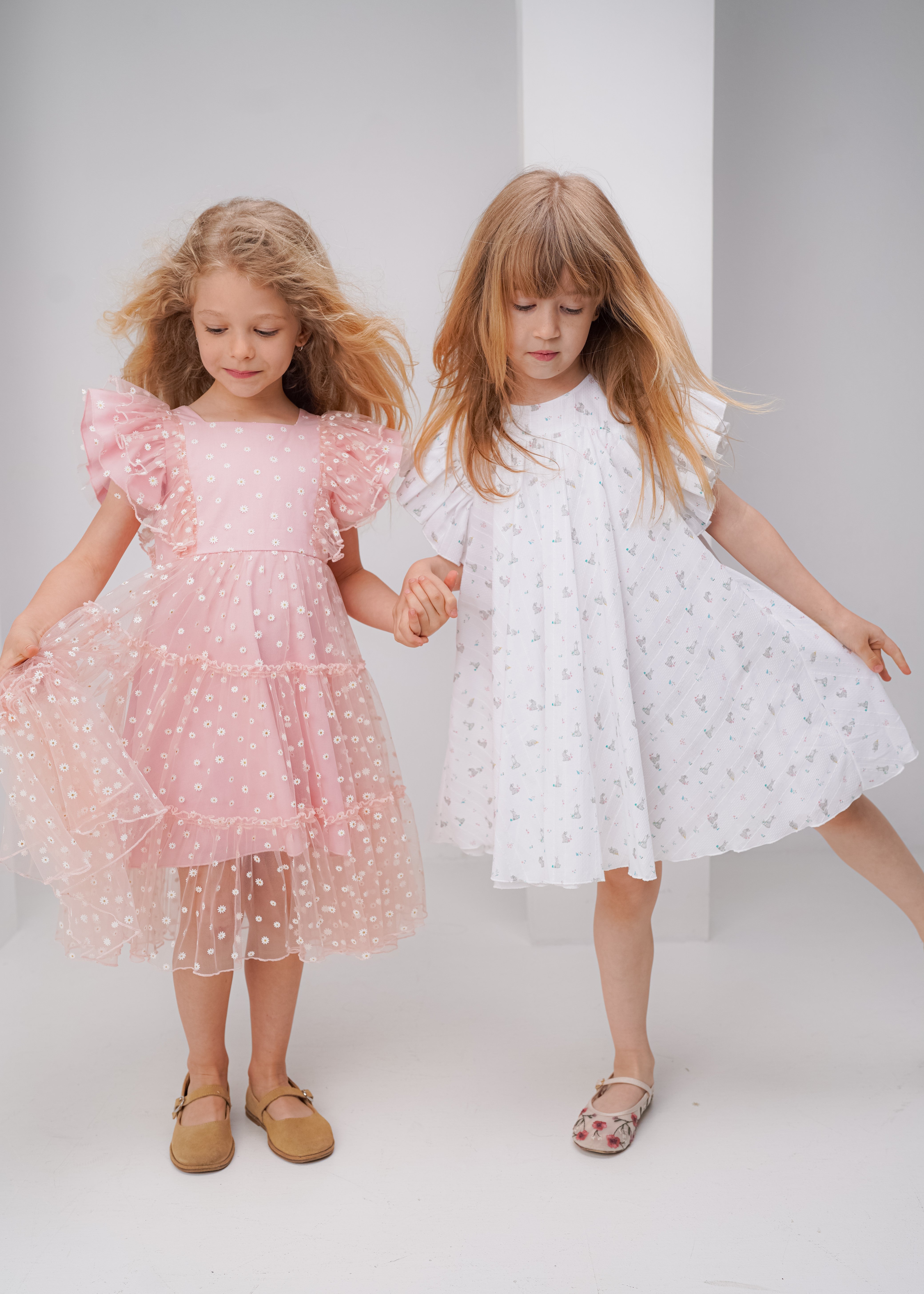 Rochie alba din bumbac brodat