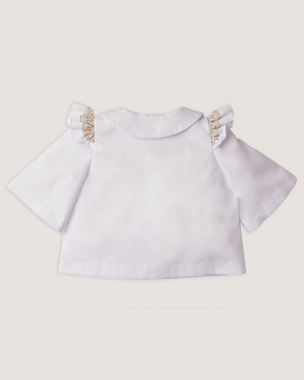 Jacheta din denim cu volane