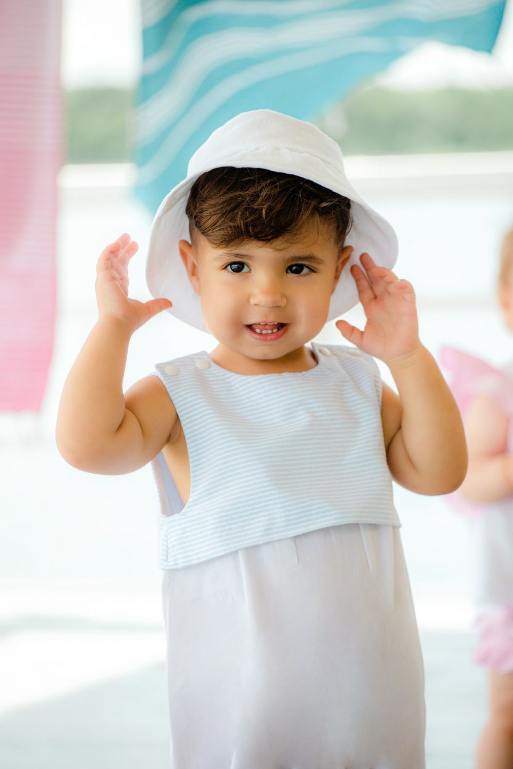 Palarie din bumbac alb