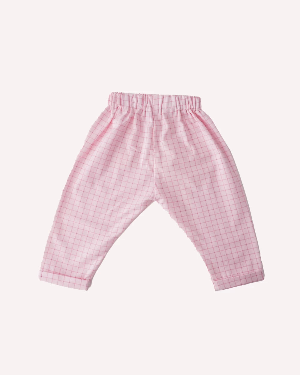 Pantaloni carouri roz