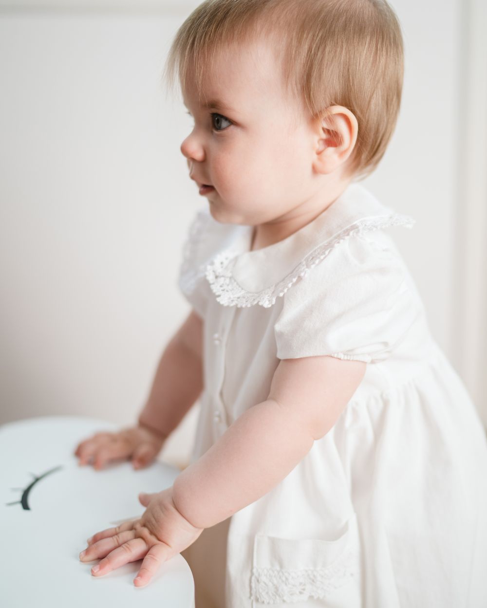 Rochie ceremonie din bumbac cu dantela