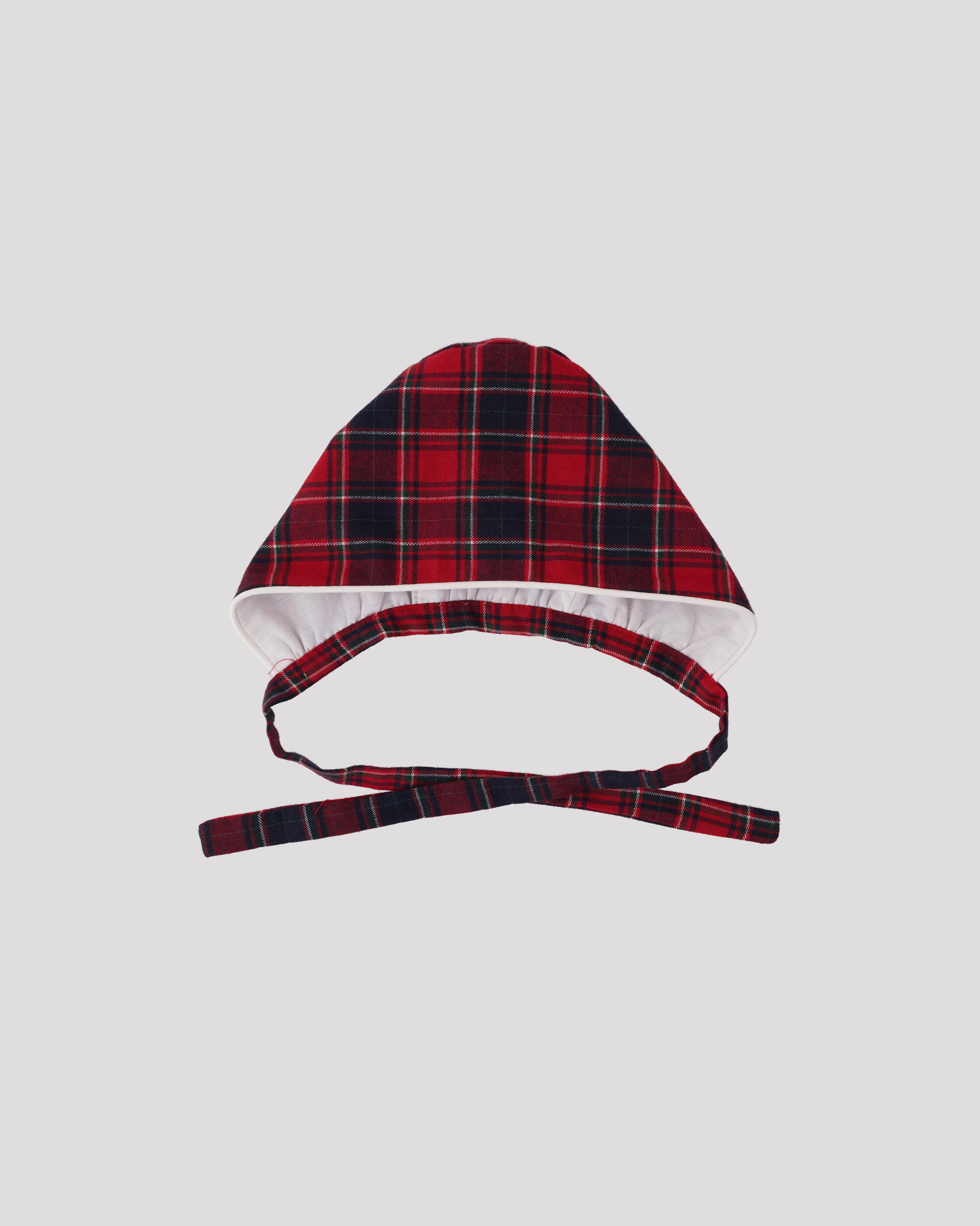 Boneta din tartan rosu