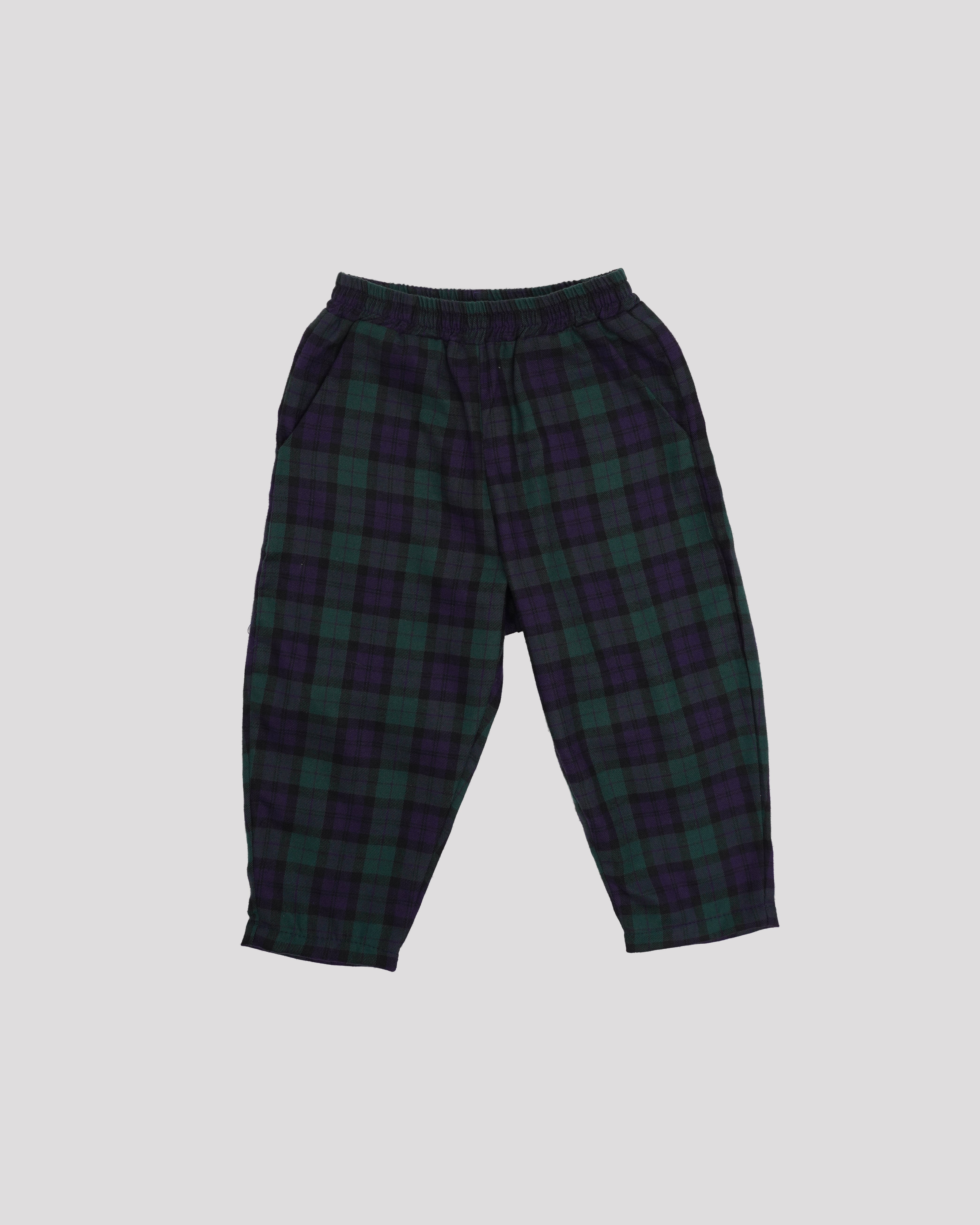Pantaloni din tartan verde Ginger
