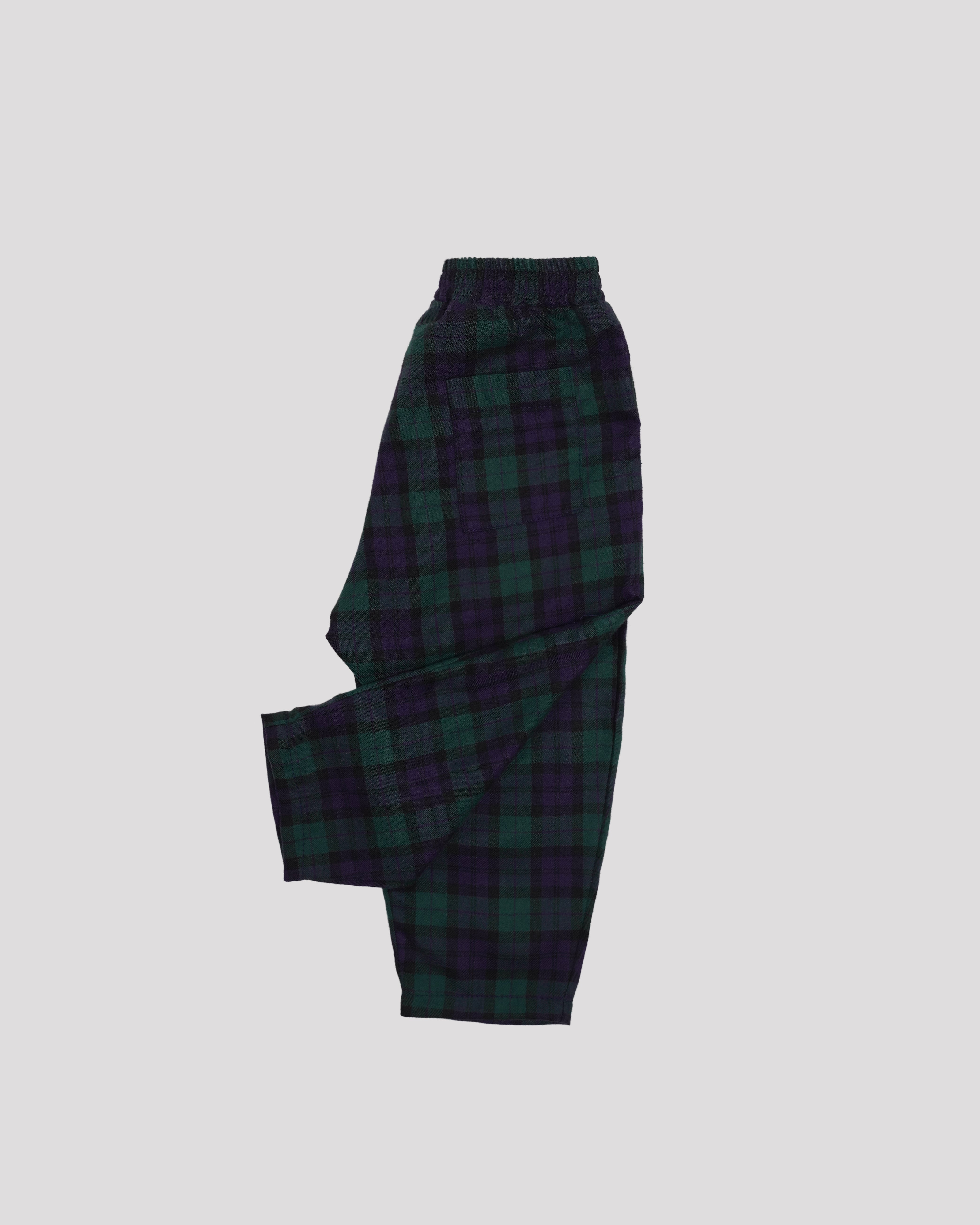 Pantaloni din tartan verde Ginger