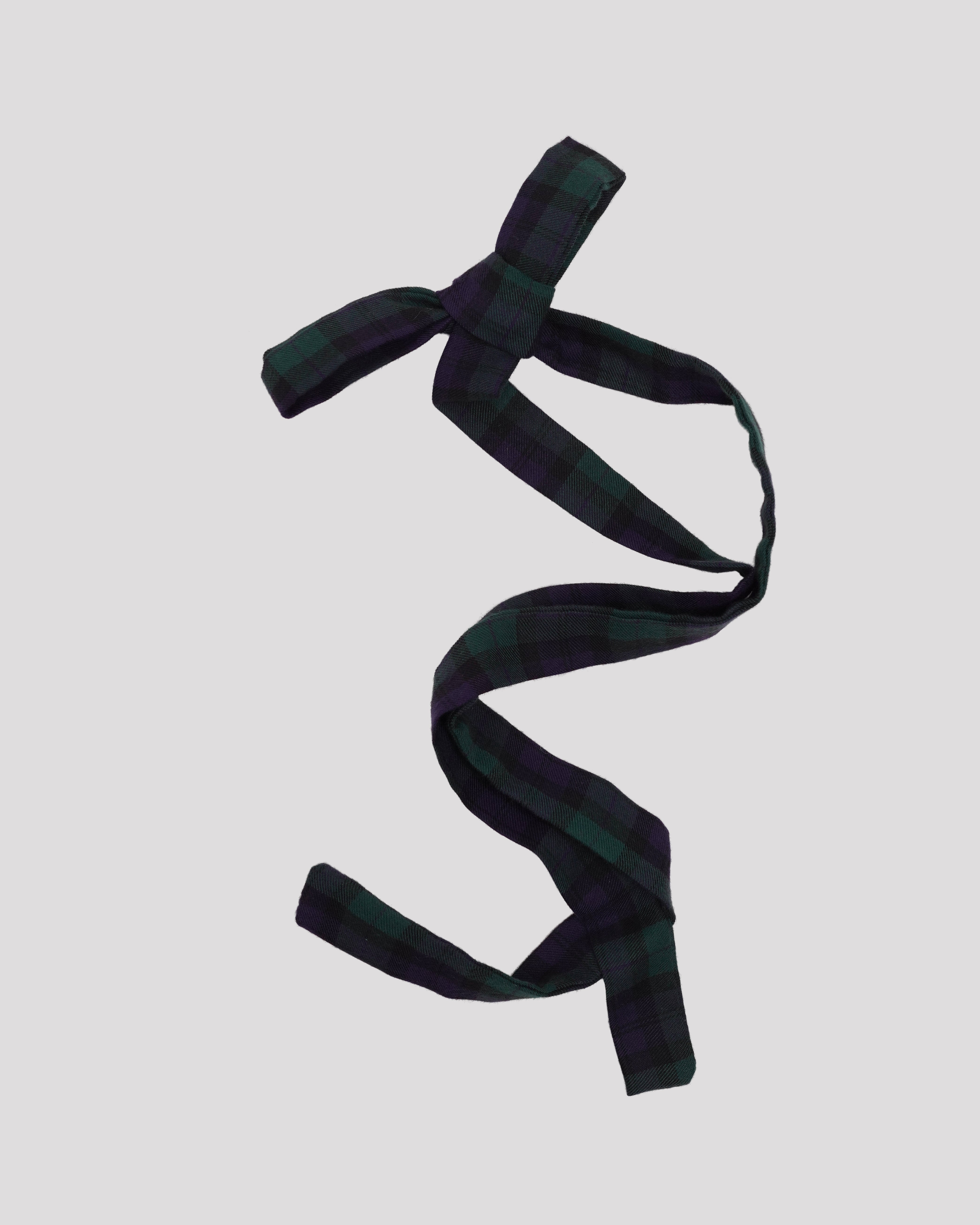 Panglica/papion din tartan verde