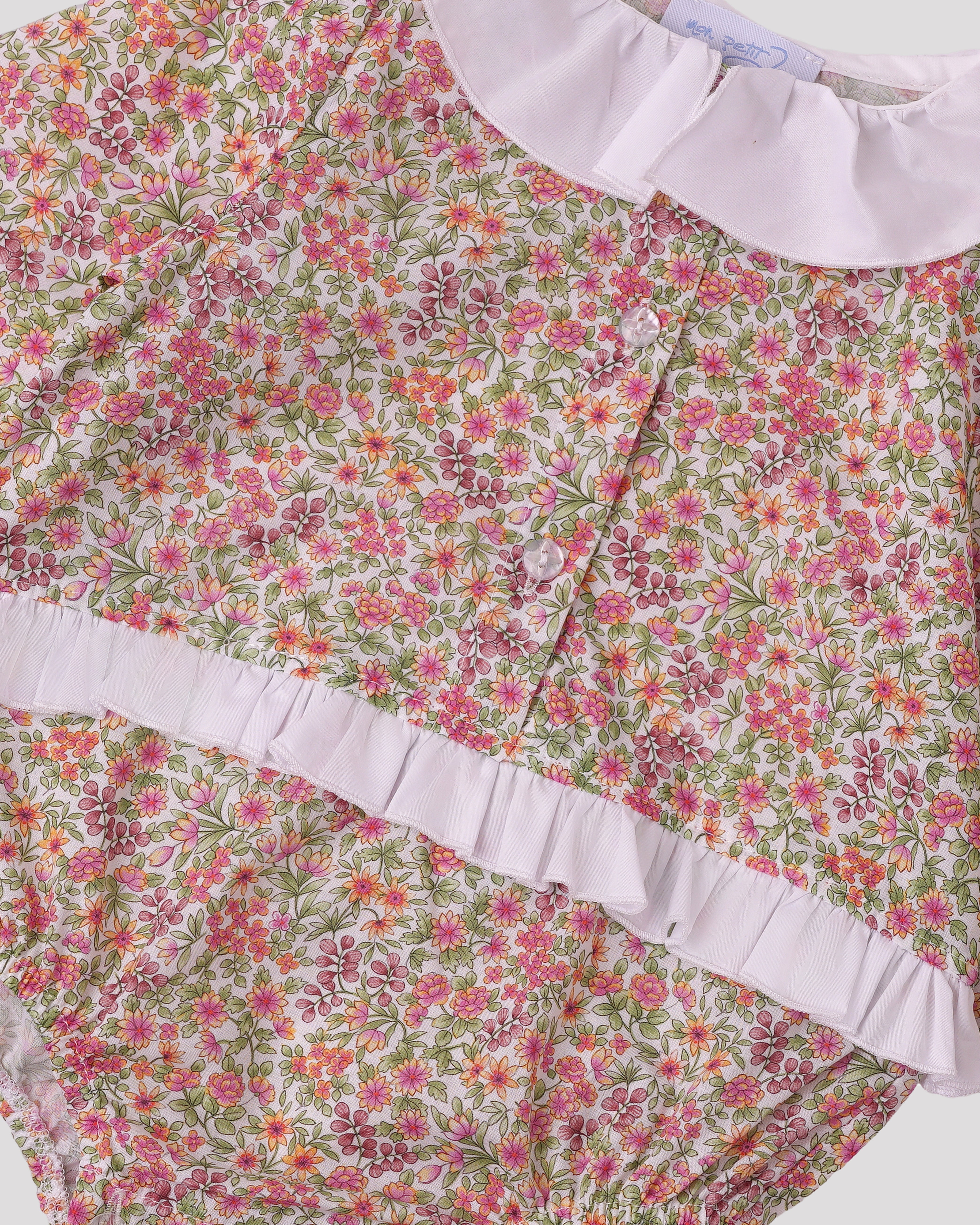 Body cu flori si guler cret