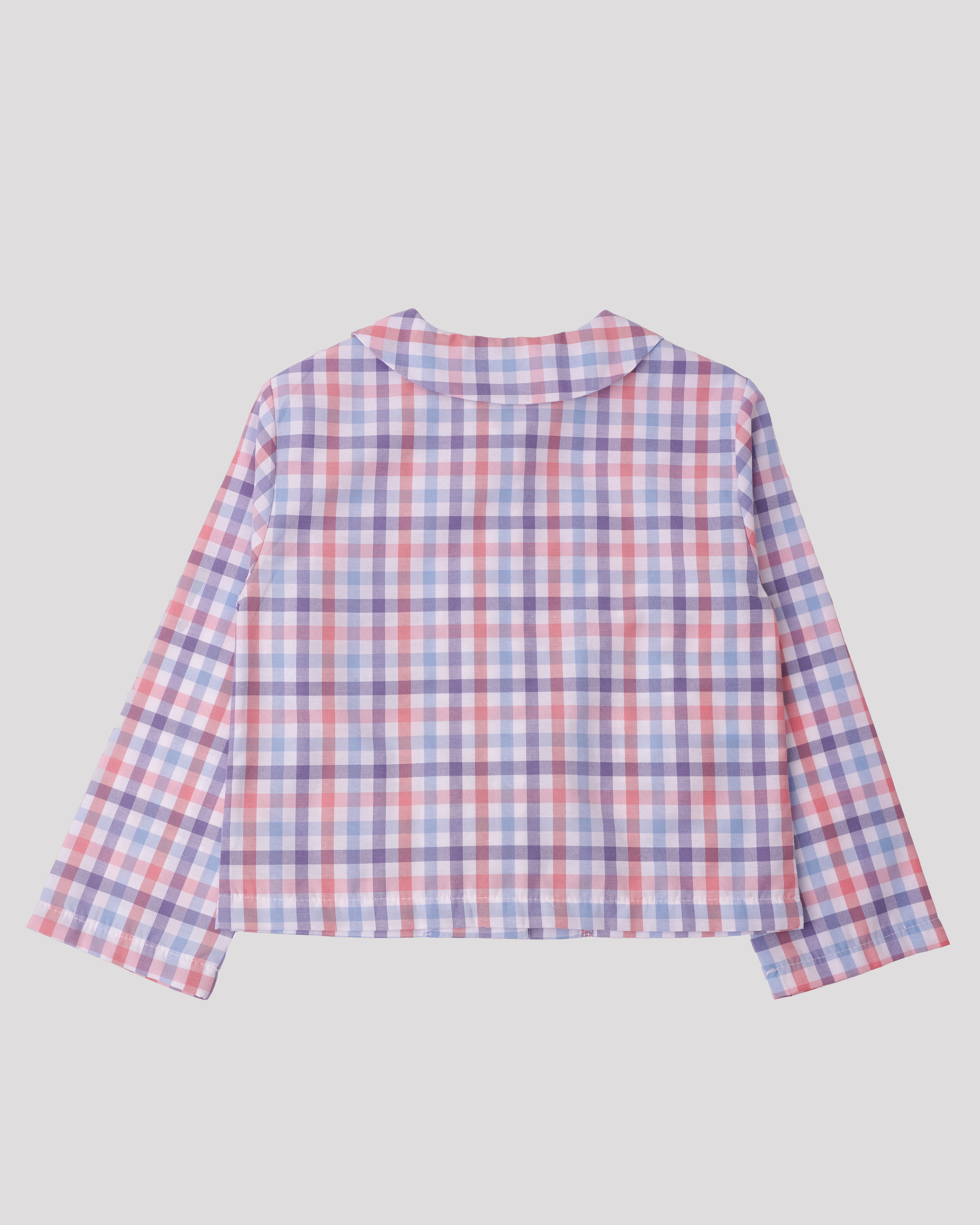 Camasa carouri albastre cu maneca lunga