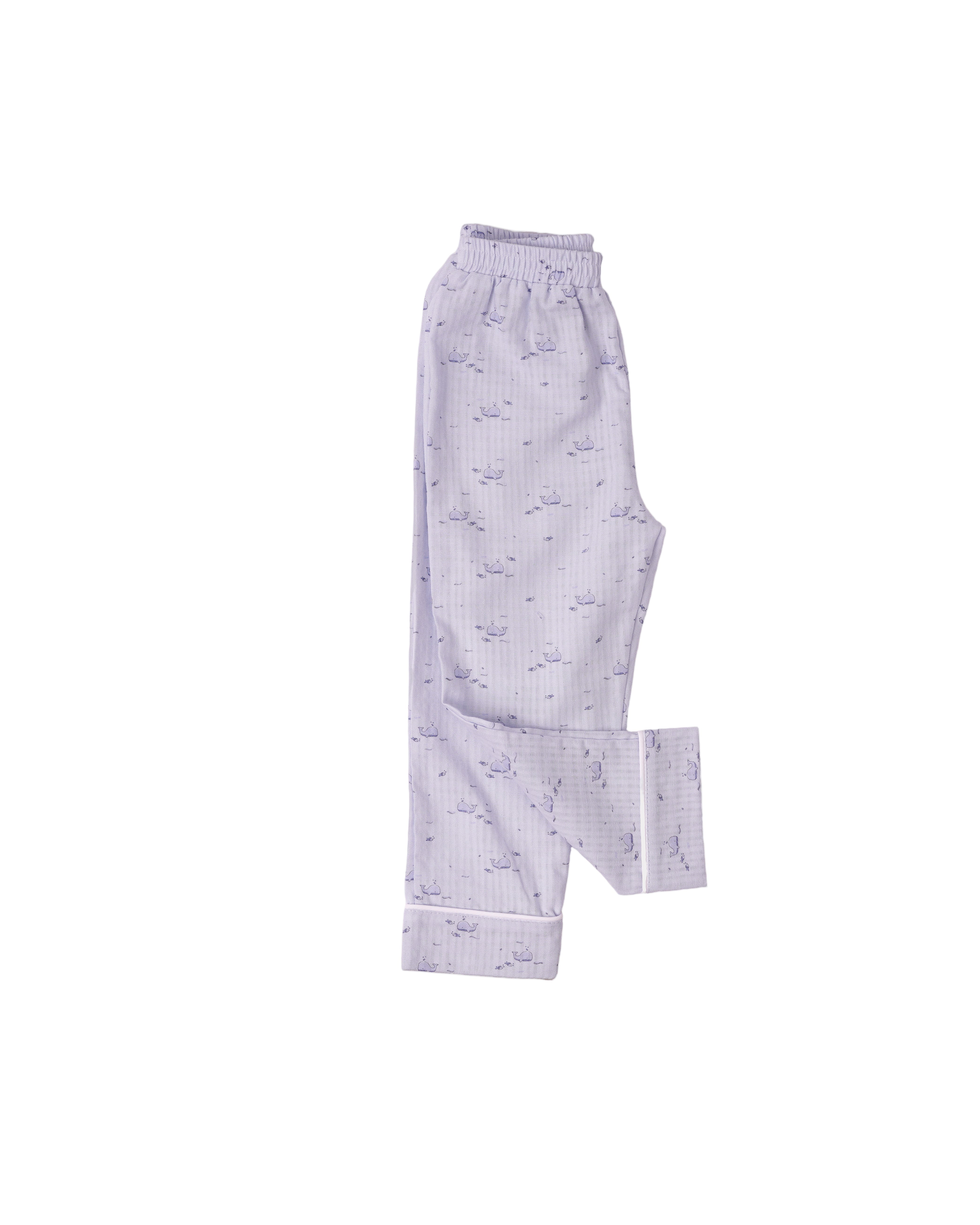 Pijama din muselina cu balene