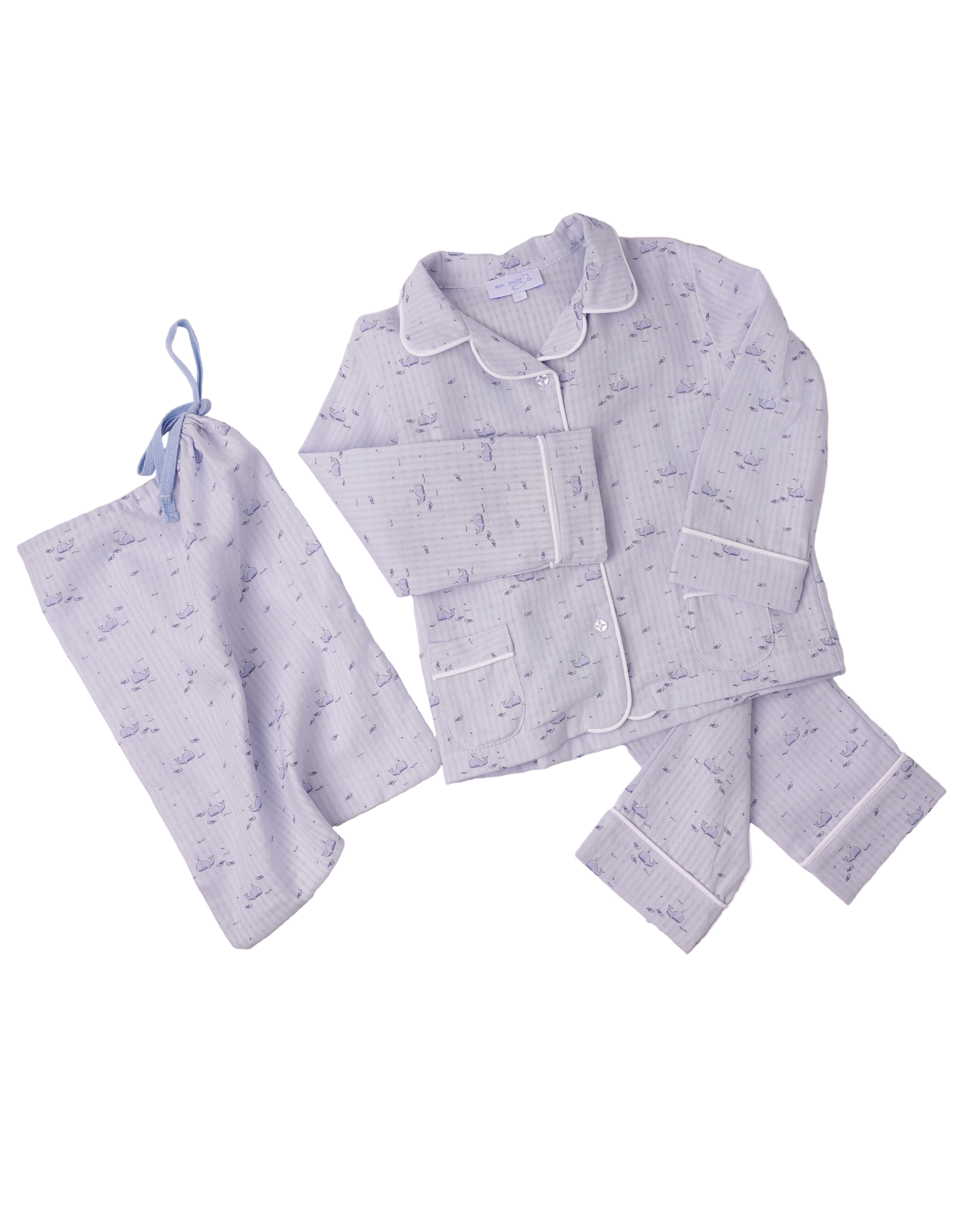 Pijama din muselina cu balene