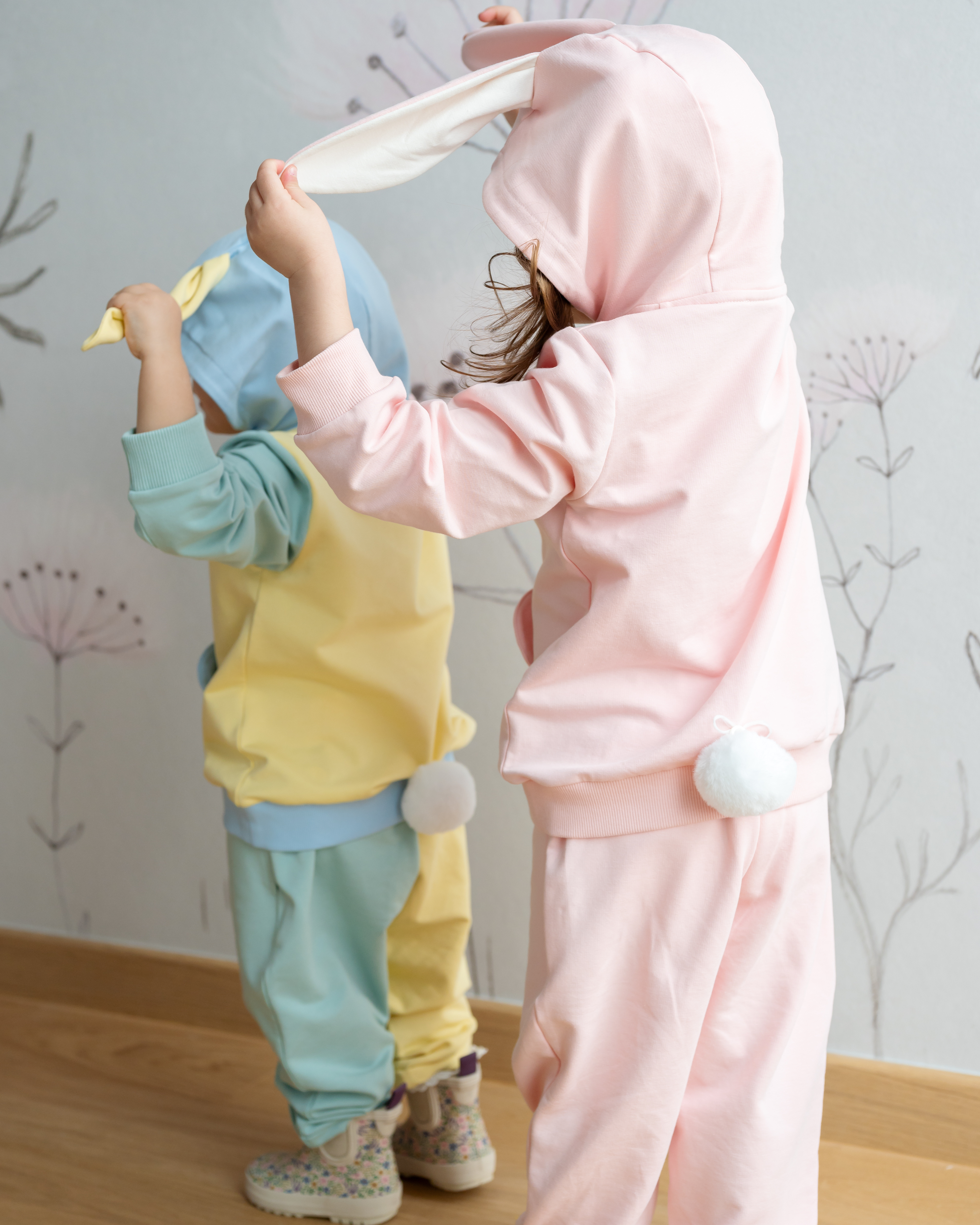 Hanorac iepure jerse roz