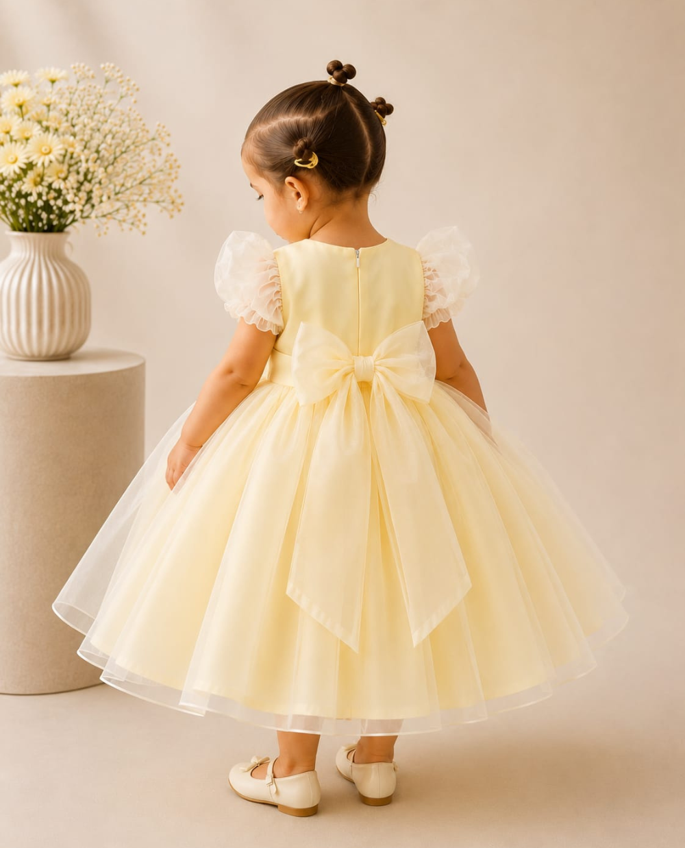 Rochie Belle din organza cu funda oversize