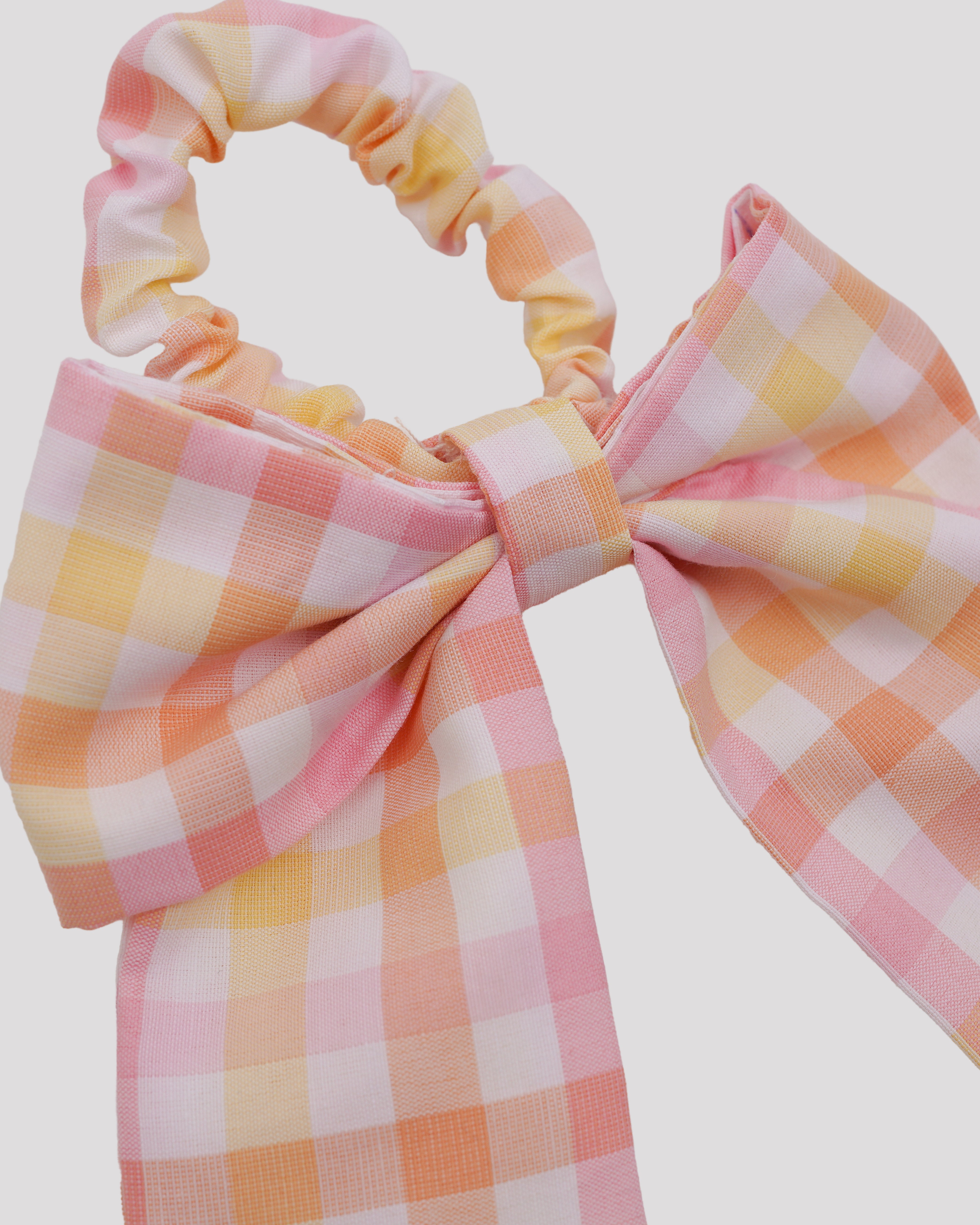 Elastic de par cu funda in carouri roz