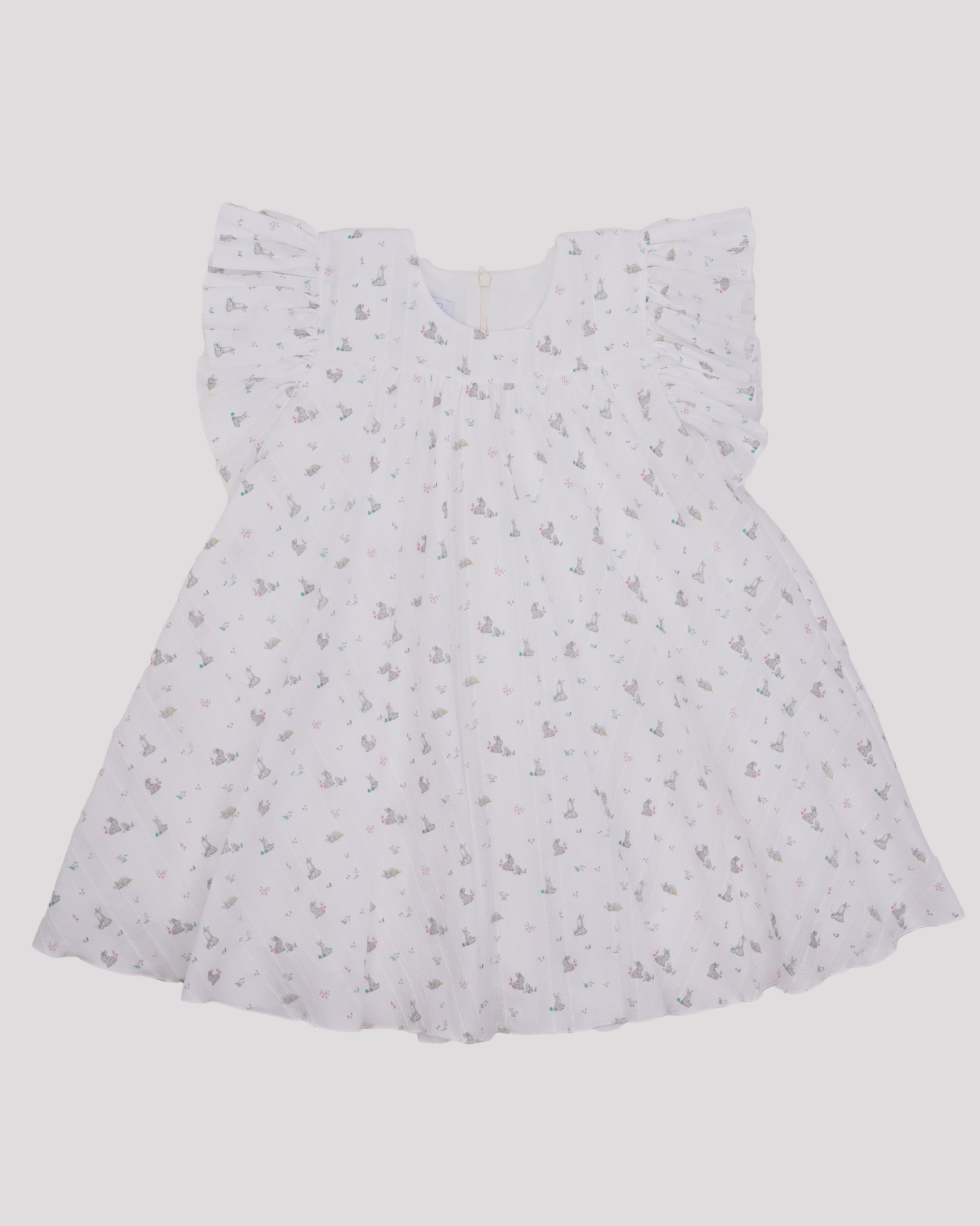 Rochie alba din bumbac brodat