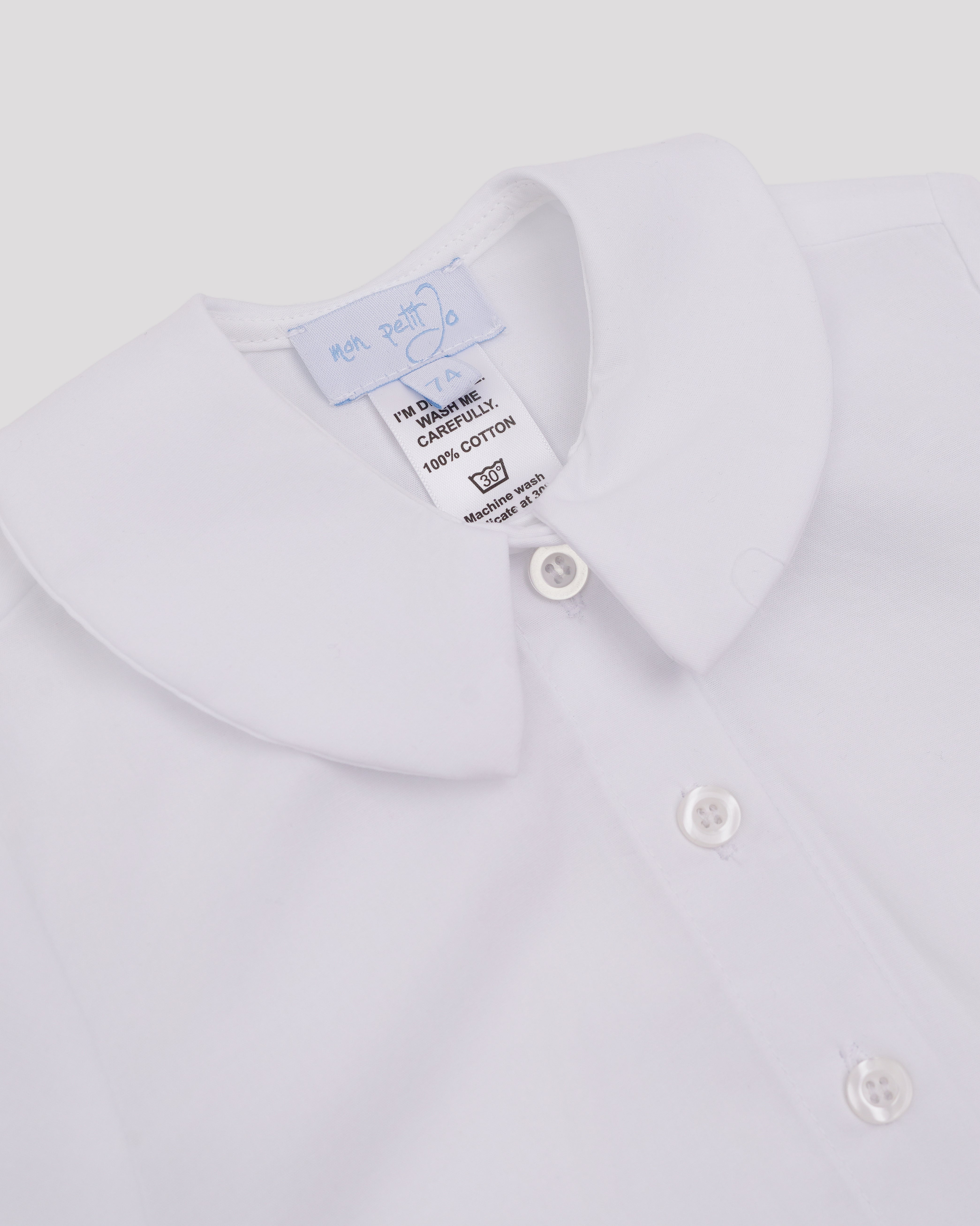 Body alb cu guler rotund