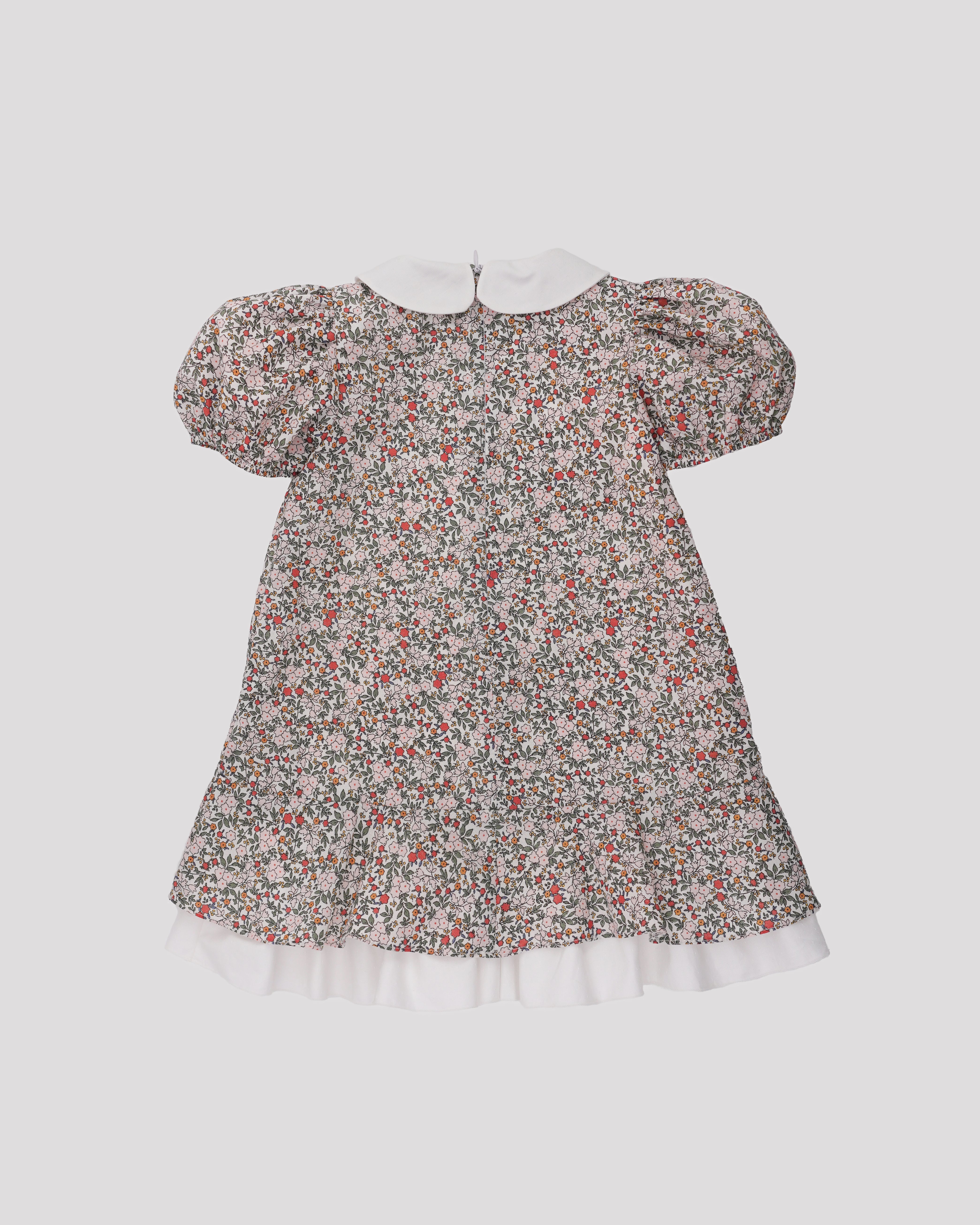 Rochie cu fundite si guler rotund