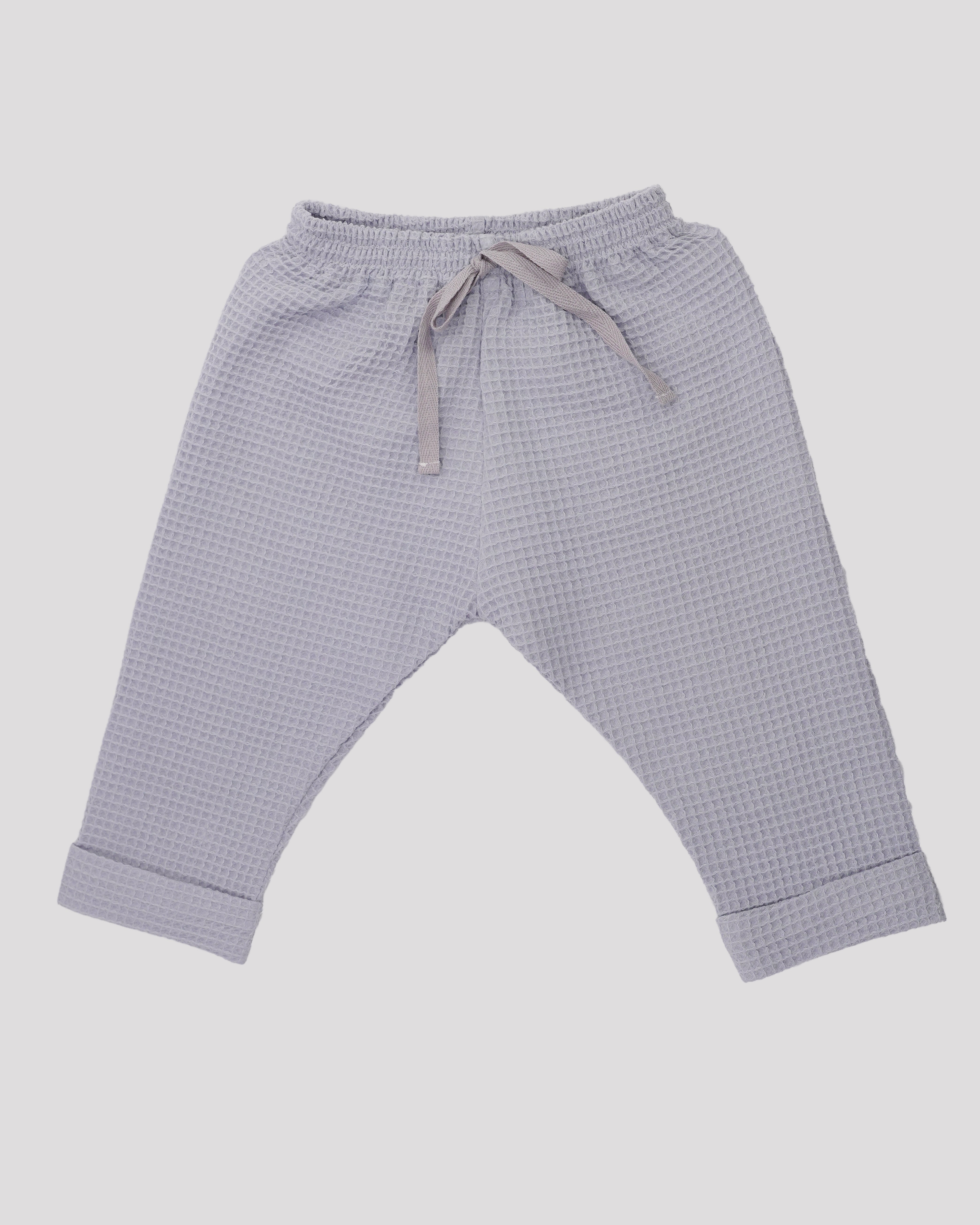 Pantaloni waffle din bumbac