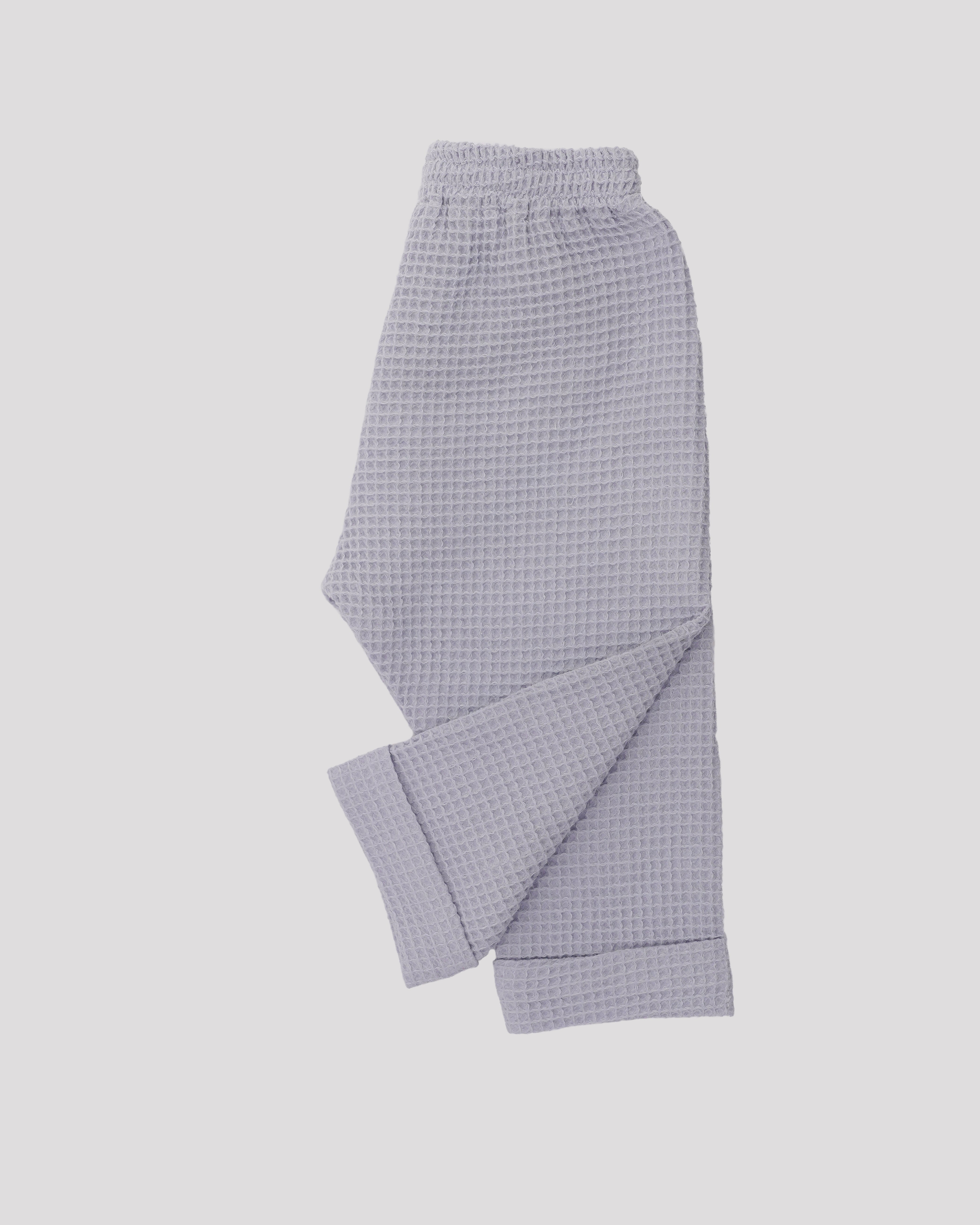 Pantaloni waffle din bumbac