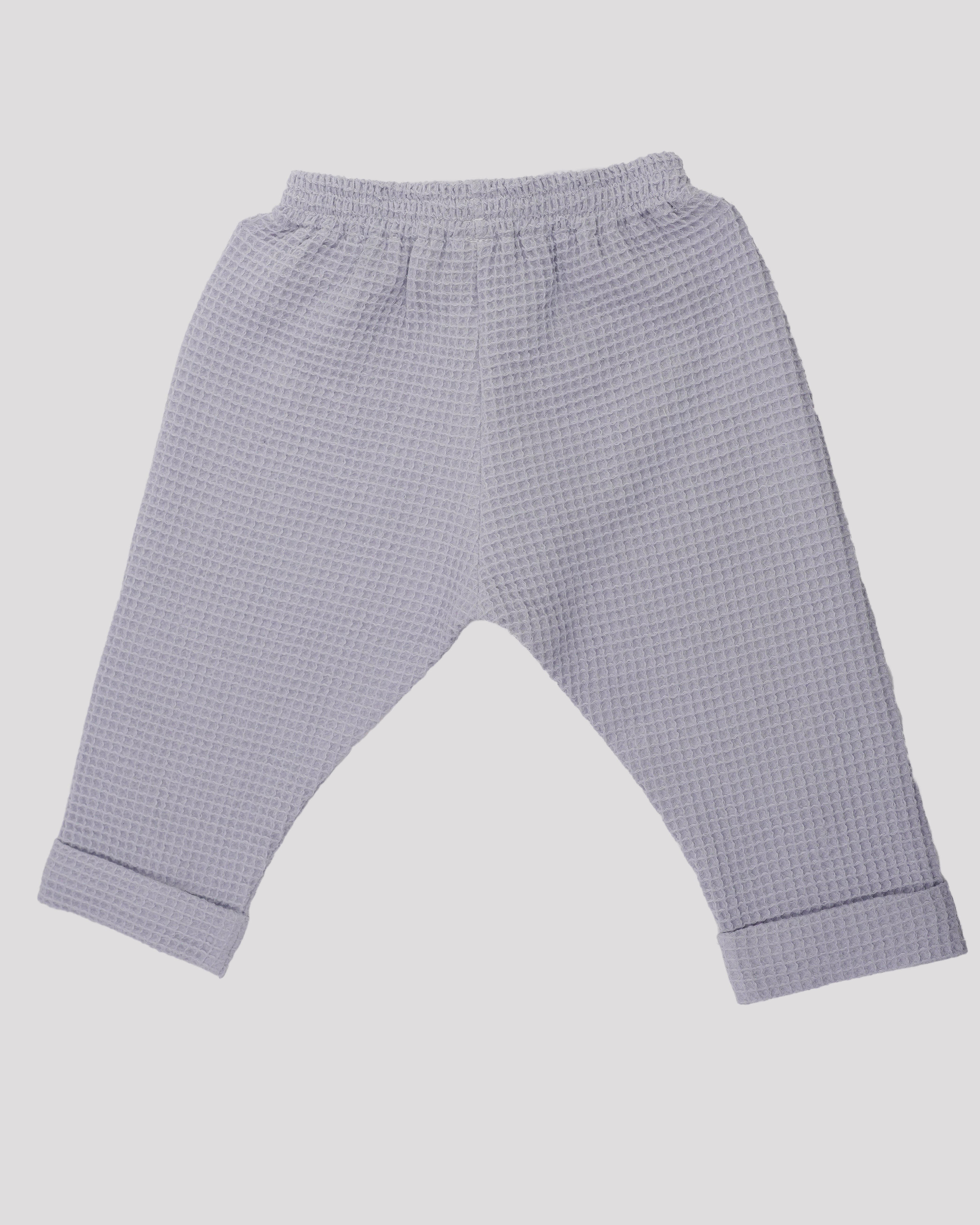 Pantaloni waffle din bumbac