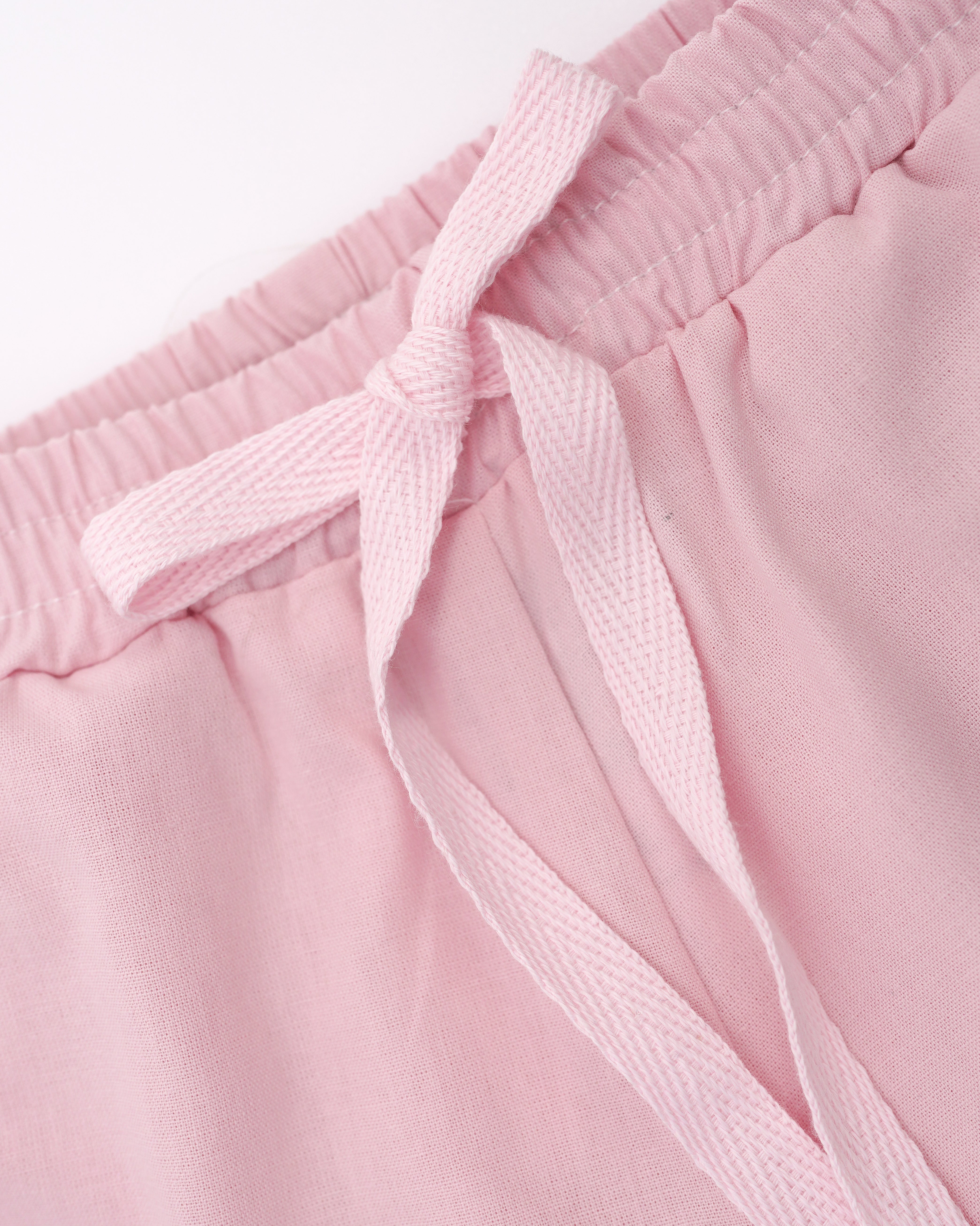 Pantaloni roz din bumbac